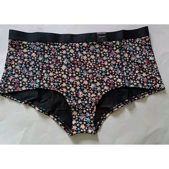 Torrid Curve Boyshort Size 2 XXL Stars Black Star Cotton Mid-Rise Stretch New - Picture 2 of 6